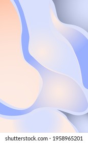 Abstract gradient background simple wavy shapes. Fluid design for banners, flyers, cover, presentations etc. Vector illustration