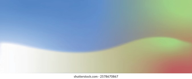 Abstract gradient background with smooth blue and yellow hues. The background features a soft, wavy texture blending blue and yellow. Minimal abstract gradient wavy line vector background