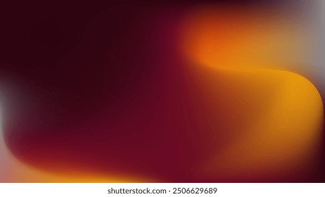 Abstract gradient background with smooth curves in dark red, orange, and yellow tones