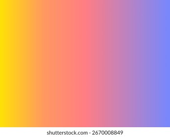 Fundo de gradiente abstrato com transição suave de amarelo para laranja, rosa, roxo e azul. Perfeito para design digital, papel de parede, cartazes e projetos criativos modernos.