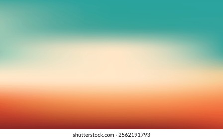 Abstract gradient background with smooth transitions between teal, cream, and warm orange tones, evoking a tranquil and dreamy atmosphere