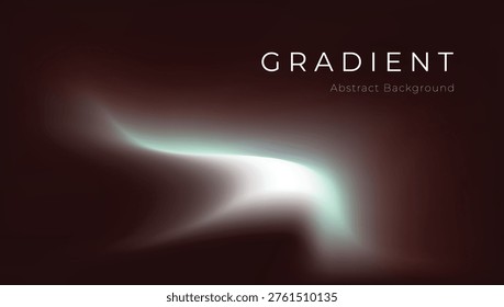 Abstract gradient background with smooth wave light effect, glowing yellow and white gradients on dark blue. Modern, minimal design, ideal for corporate and creative use. Fully editable vector illustration