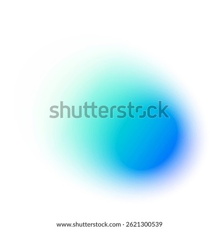 Abstract gradient background with soft blue and green hues, blurred fluid shapes, grainy watercolor texture, neon light mesh effect. Flat vector illustration isolated on white background.