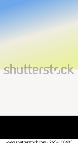 Abstract gradient background with soft blue, yellow, and white hues. Smooth gradient transitions create a calming effect. Ideal for modern designs and presentations. Frame vector with copy space.