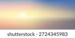 Abstract gradient background with soft pastel yellow, blue, and pink colors, featuring a bright glowing sun on a subtle horizon line, ideal for serene digital designs and web elements