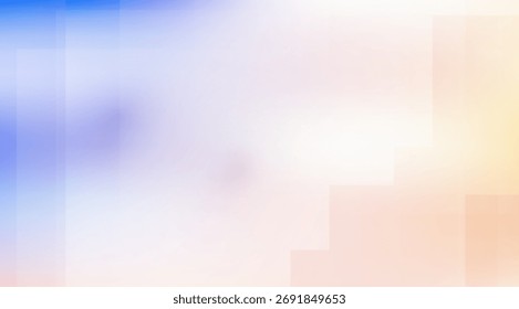 Abstract gradient background with soft pastel hues featuring geometric shapes and subtle color transitions from blue to peach, creating a calm and modern design