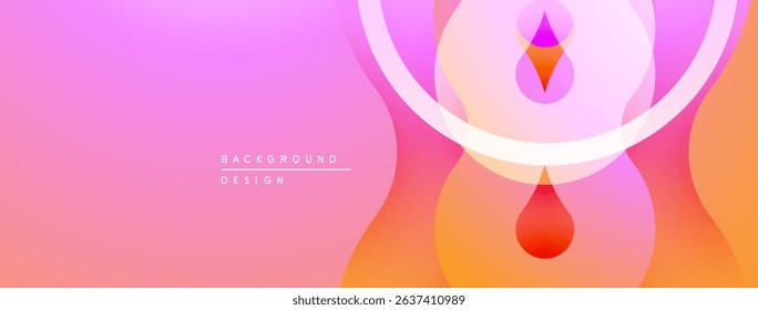 Abstract gradient background. Soft pink, orange hues blend. Minimalist design features curved shapes, subtle layers. Modern aesthetic.