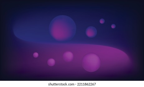 Abstract gradient background with spheres