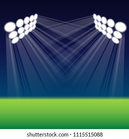 Abstract gradient background with stadium lights and light rays