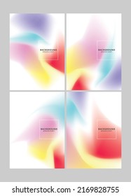 Abstract gradient background template collection vector