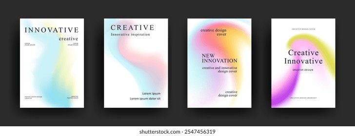 abstract gradient background template. Minimalist style posters cover. Modern wallpaper design for social media, brochure, flyer, banner