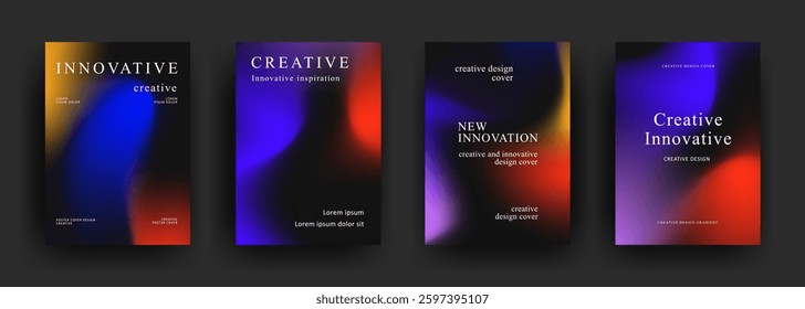 abstract gradient background template. Minimalist style posters cover with pastel colorful fluid gradient. Modern wallpaper design for social media, brochure, flyer, banner