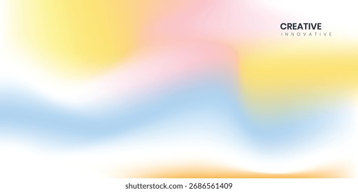 abstract gradient background template. Minimalist style posters cover with pastel colorful fluid gradient. Modern wallpaper design for social media, brochure, flyer, banner