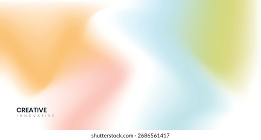 modelo de fundo de gradiente abstrato. Os cartazes de estilo minimalista cobrem com pastel fluido colorido gradiente. Design de papel de parede moderno para mídia social, folheto, folheto, banner