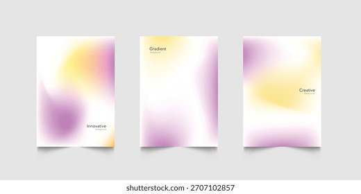 abstract gradient background template. Minimalist style posters cover with pastel colorful fluid gradient. Modern wallpaper design for social media, brochure, flyer, banner