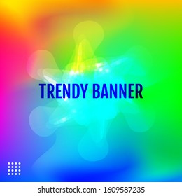 Abstract gradient background with trend colors. Vector.