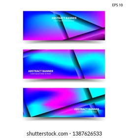 abstract gradient background with trendy color geometric for banner, web, flyer, brochure – vector