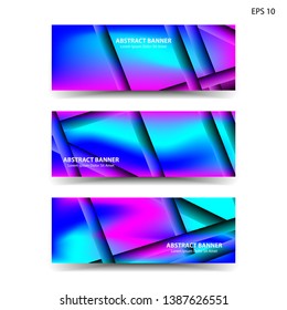 abstract gradient background with trendy color geometric for banner, web, flyer, brochure – vector