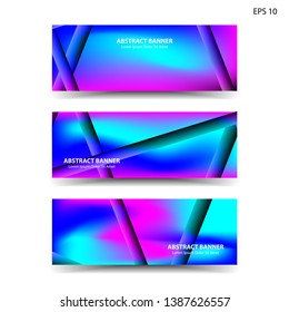 abstract gradient background with trendy color geometric for banner, web, flyer, brochure – vector