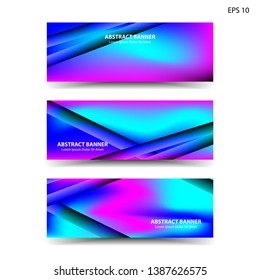 abstract gradient background with trendy color geometric for banner, web, flyer, brochure – vector