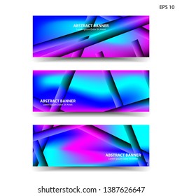 abstract gradient background with trendy color geometric for banner, web, flyer, brochure – vector