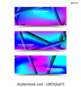 abstract gradient background with trendy color geometric for banner, web, flyer, brochure – vector