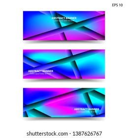 abstract gradient background with trendy color geometric for banner, web, flyer, brochure – vector