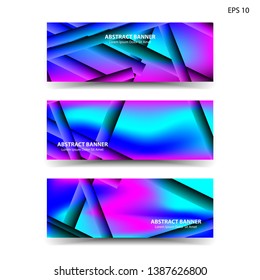 abstract gradient background with trendy color geometric for banner, web, flyer, brochure – vector