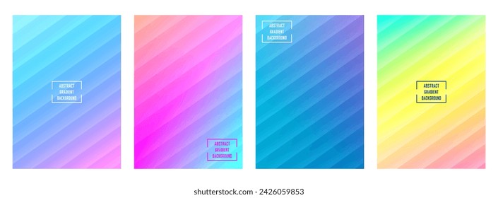 abstract gradient background vector. A4 size template. Vector illustration of abstract 4 shapes.