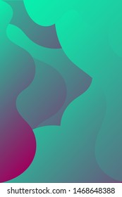 Abstract gradient background vector template with fluid shapes