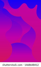 Abstract gradient background vector template with fluid shapes