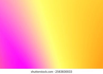 Abstract Gradient Background with Vibrant Pink and Yellow Color Transitions. light yellow , trendy , elegant , vector background . 