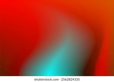 Abstract Gradient Background with Vibrant Red and Cool Turquoise Hues