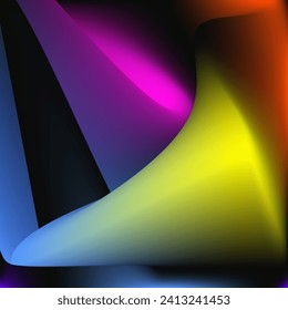 Fondo de gradiente abstracto con colores vivos. Fondo vectorial brillante y negro