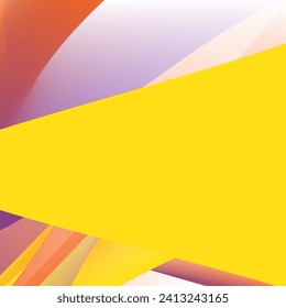 Abstract gradient background with vivid coloring, yellow banner vector template