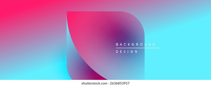 Abstract gradient background. Vivid magenta, blue hues blend smoothly. Minimalist design with text element. Modern aesthetic.
