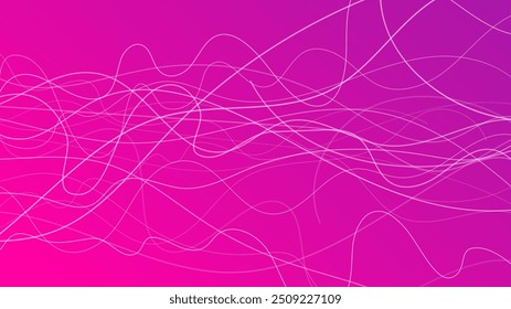 Fondo de gradiente Abstractas con vigas onduladas. Abstractas fondo de gradiente rosa con curvas blancas borrosas de movimiento. Anuncio de encabezado. Fondo de presentación abstracto brillante. Ilustración vectorial