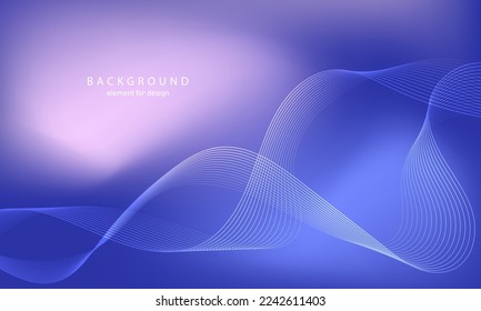 Abstract gradient background. Wave element for design. Digital frequency track equalizer. Stylized line art. Colorful shiny wave with lines created using blend tool. Curved wavy smooth stripe. Vector.