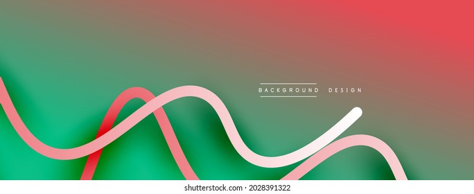 Resumen del fondo de gradiente con línea de onda con efecto de sombra. Composición geométrica. Efectos de sombra 3D y gradientes de fluidos