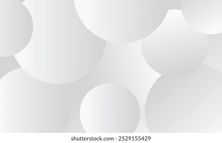 Abstract gradient background of white and gray circles