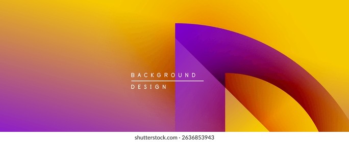 Abstract gradient background. Yellow, purple hues blend smoothly. Minimalist design features text element, simple shapes. Modern aesthetic.