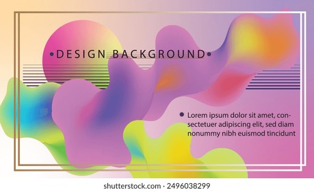 Abstract gradient background.Design with freeform element on colorful gradient backdrop.Design for adding to web layout vector illustration and creativity for brochures,posters,covers,and cards.