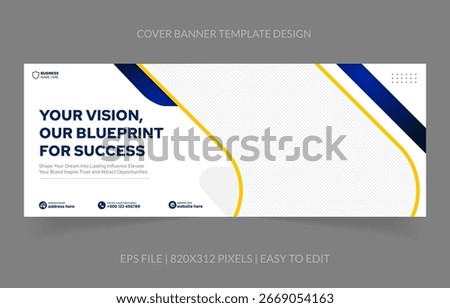 Abstract gradient banner for business with image space. Clean professional layout for ads and marketing.