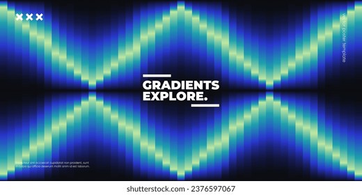 Abstract gradient banner template. Vector minimal design.