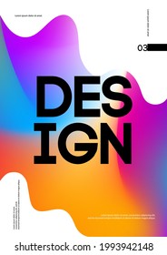 Abstract gradient banner vector template for flyer, presentation, social media, posting, party poster. Organic shape. Illustration 10 eps