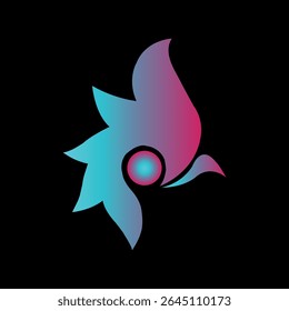 Abstract Gradient Birds Logo Design in Blue and Pink. This Creative vector design. Ideal for banding, app icon, and business identity.