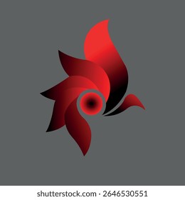 Abstract Gradient Birds Logo Design in red and black. This is best Creative design.