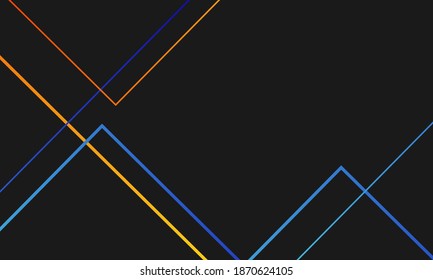 Abstract Gradient And Black Background With Geometric Panel, Futuristic Rgb Banner Concept, Modern Wallpaper, Vector.