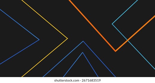 Abstract gradient and black background with geometric panel, futuristic rgb banner concept, modern wallpaper, vector.