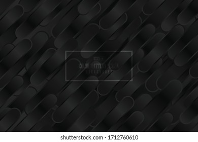 Abstract gradient black stripe round line pattern of technology background.  illustration vecotr eps10